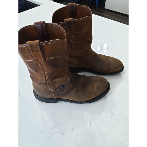 Justin's men's size 8 conductor boots. 10-in Steel toe made in USA. Used - Picture 5 of 9